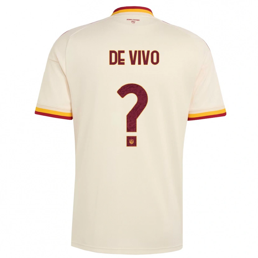 Danxen Damen Davide De Vivo #0 Champagner Rot Gelb Auswärtstrikot Trikot 2026/27 T-Shirt