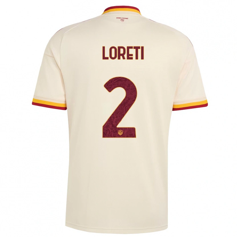 Danxen Damen Mirko Loreti #2 Champagner Rot Gelb Auswärtstrikot Trikot 2026/27 T-Shirt