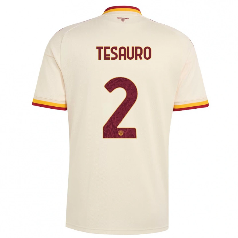 Danxen Damen Emanuele Tesauro #2 Champagner Rot Gelb Auswärtstrikot Trikot 2026/27 T-Shirt