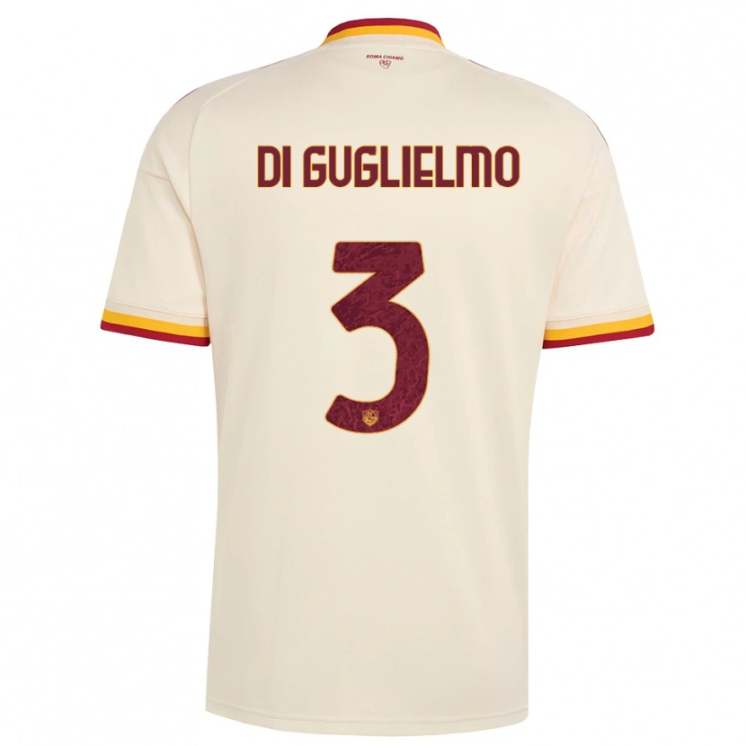 Danxen Damen Lucia Di Guglielmo #3 Champagner Rot Gelb Auswärtstrikot Trikot 2026/27 T-Shirt