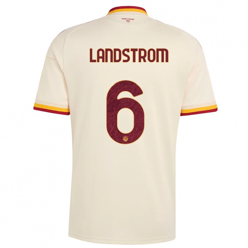 Danxen Damen Elin Landstrom #6 Champagner Rot Gelb Auswärtstrikot Trikot 2026/27 T-Shirt