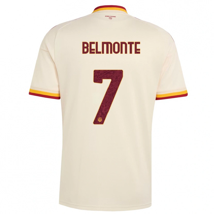 Danxen Damen Samuele Belmonte #7 Champagner Rot Gelb Auswärtstrikot Trikot 2026/27 T-Shirt