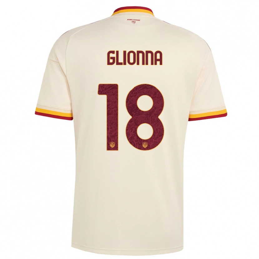 Danxen Damen Benedetta Glionna #18 Champagner Rot Gelb Auswärtstrikot Trikot 2026/27 T-Shirt