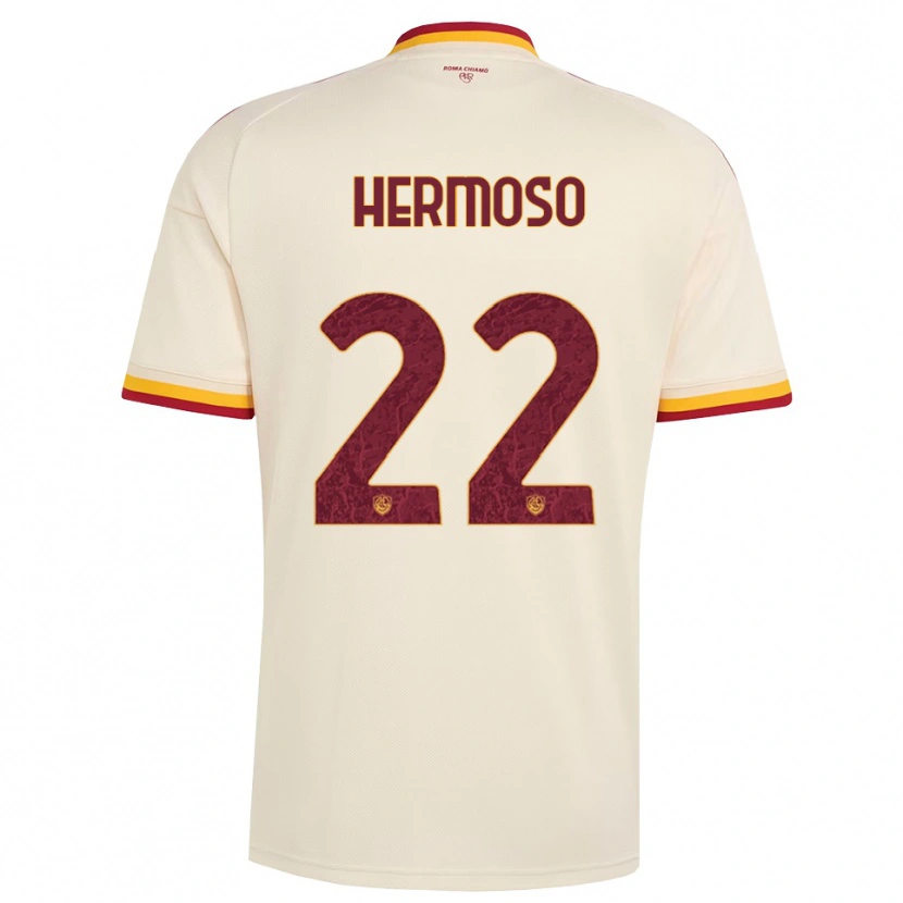 Danxen Damen Mario Hermoso #22 Champagner Rot Gelb Auswärtstrikot Trikot 2026/27 T-Shirt