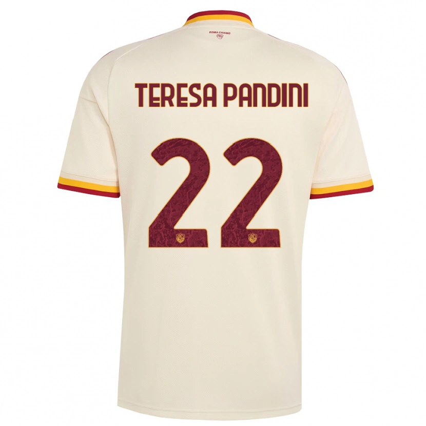 Danxen Damen Marta Teresa Pandini #22 Champagner Rot Gelb Auswärtstrikot Trikot 2026/27 T-Shirt