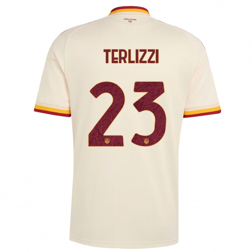 Danxen Damen Federico Terlizzi #23 Champagner Rot Gelb Auswärtstrikot Trikot 2026/27 T-Shirt