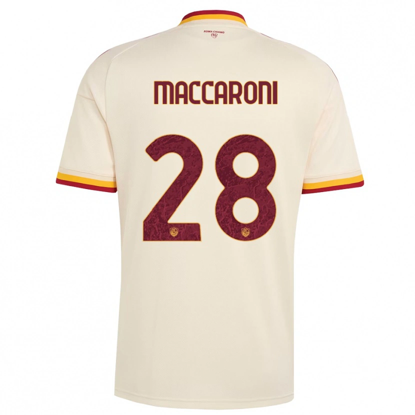 Danxen Damen Valerio Maccaroni #28 Champagner Rot Gelb Auswärtstrikot Trikot 2026/27 T-Shirt
