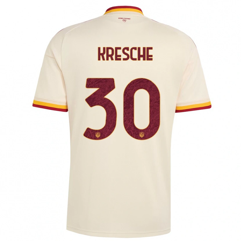 Danxen Damen Isabella Kresche #30 Champagner Rot Gelb Auswärtstrikot Trikot 2026/27 T-Shirt