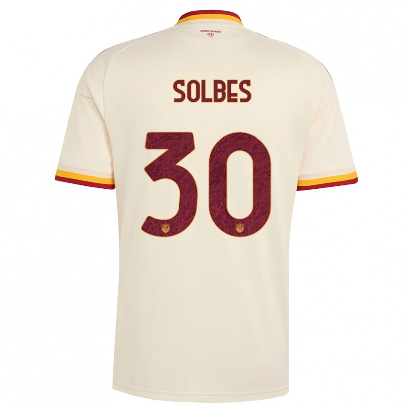 Danxen Damen Ricardo Solbes #30 Champagner Rot Gelb Auswärtstrikot Trikot 2026/27 T-Shirt