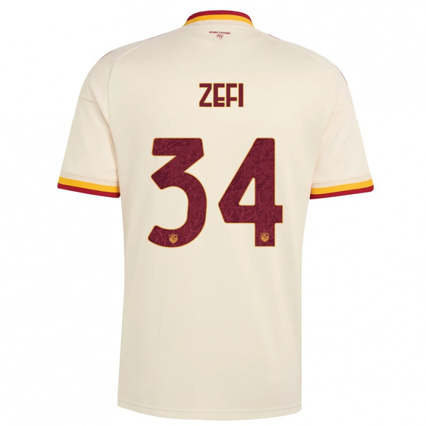 Danxen Damen Kevin Zefi #34 Champagner Rot Gelb Auswärtstrikot Trikot 2026/27 T-Shirt