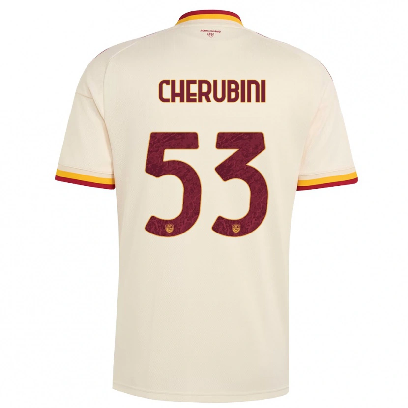 Danxen Damen Martina Cherubini #53 Champagner Rot Gelb Auswärtstrikot Trikot 2026/27 T-Shirt