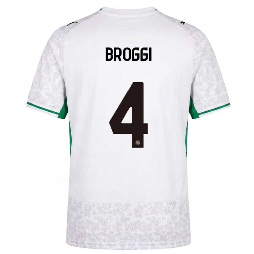 Danxen Damen Nicola Broggi #4 Weiß Schwarz Grün Auswärtstrikot Trikot 2026/27 T-Shirt