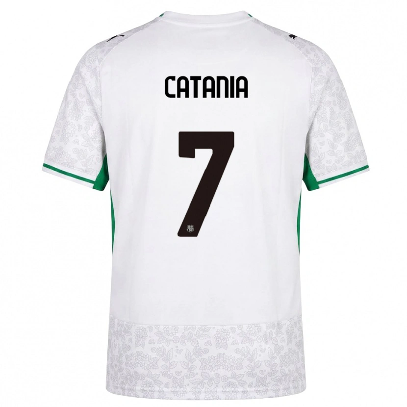 Danxen Damen Nicolò Catania #7 Weiß Schwarz Grün Auswärtstrikot Trikot 2026/27 T-Shirt