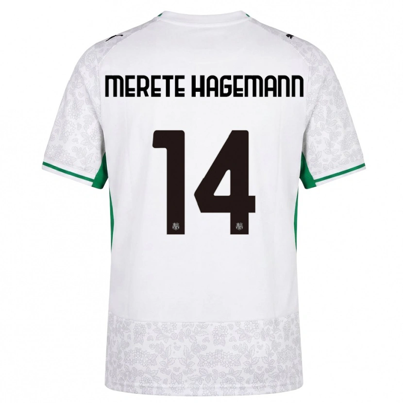 Danxen Damen Maja Merete Hagemann #14 Weiß Schwarz Grün Auswärtstrikot Trikot 2026/27 T-Shirt
