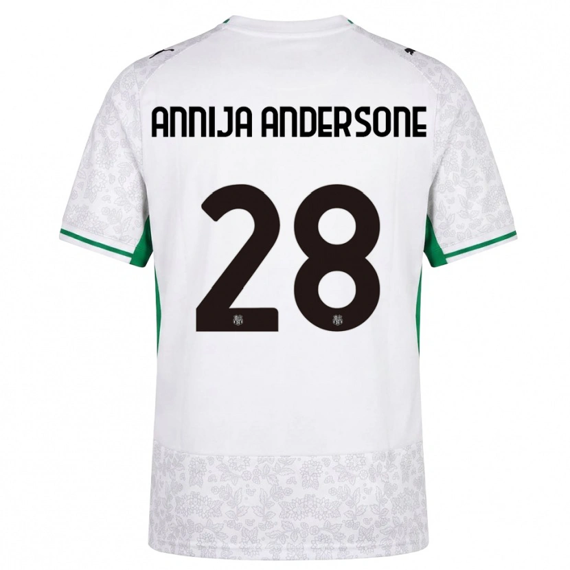 Danxen Damen Gabriela Annija Andersone #28 Weiß Schwarz Grün Auswärtstrikot Trikot 2026/27 T-Shirt