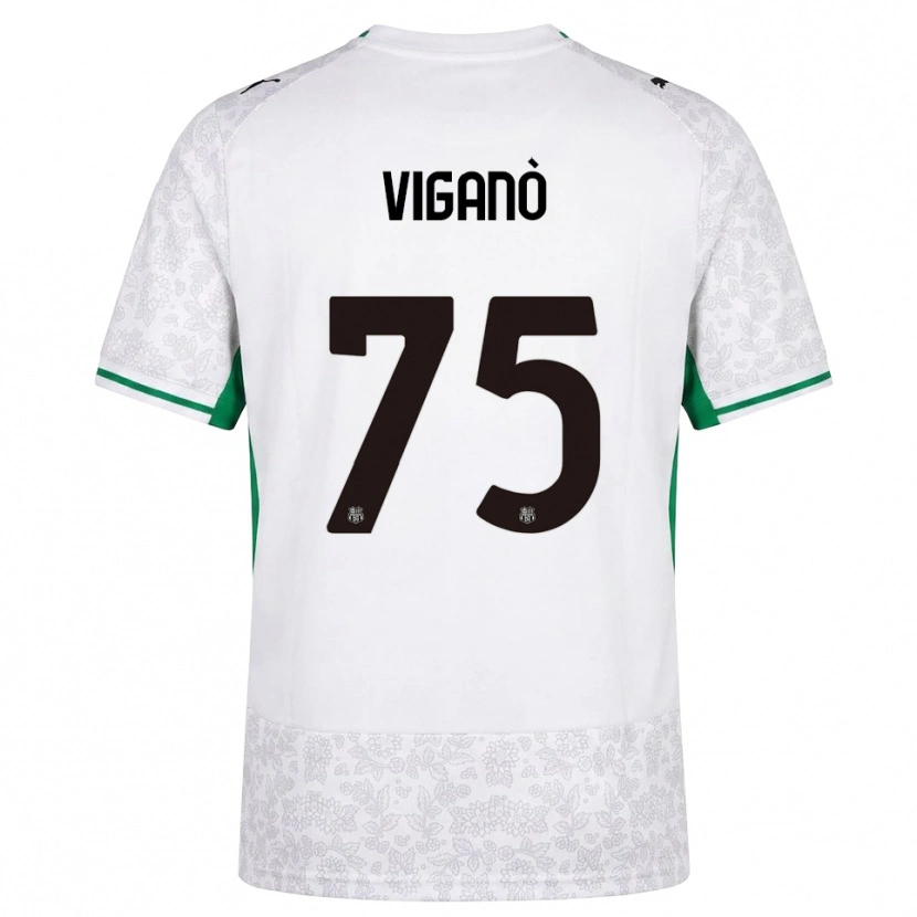 Danxen Damen Lorenzo Viganò #75 Weiß Schwarz Grün Auswärtstrikot Trikot 2026/27 T-Shirt