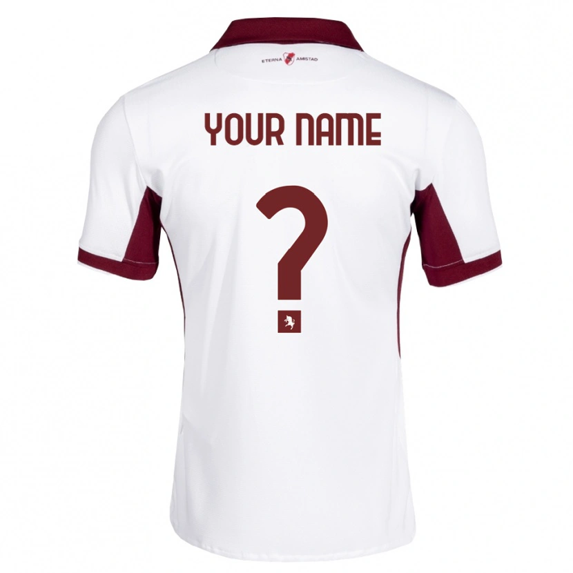 Danxen Damen Ihren Namen #0 Burgund Weiß Rot Auswärtstrikot Trikot 2026/27 T-Shirt