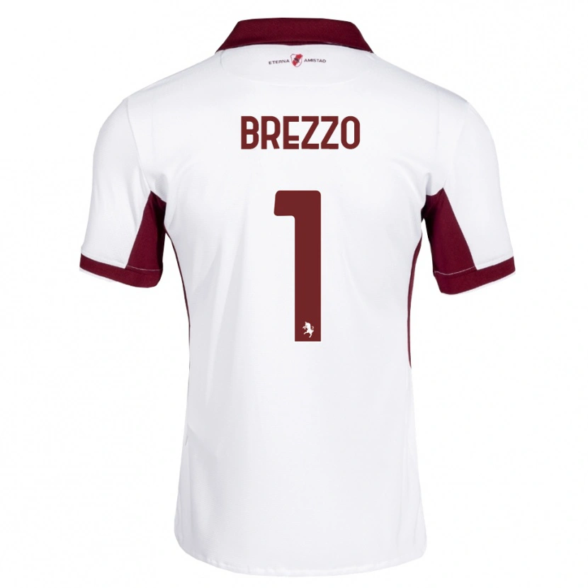 Danxen Damen Matteo Brezzo #1 Burgund Weiß Rot Auswärtstrikot Trikot 2026/27 T-Shirt