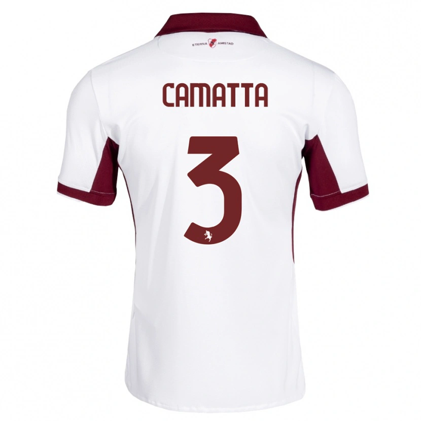 Danxen Damen Alessandro Camatta #3 Burgund Weiß Rot Auswärtstrikot Trikot 2026/27 T-Shirt