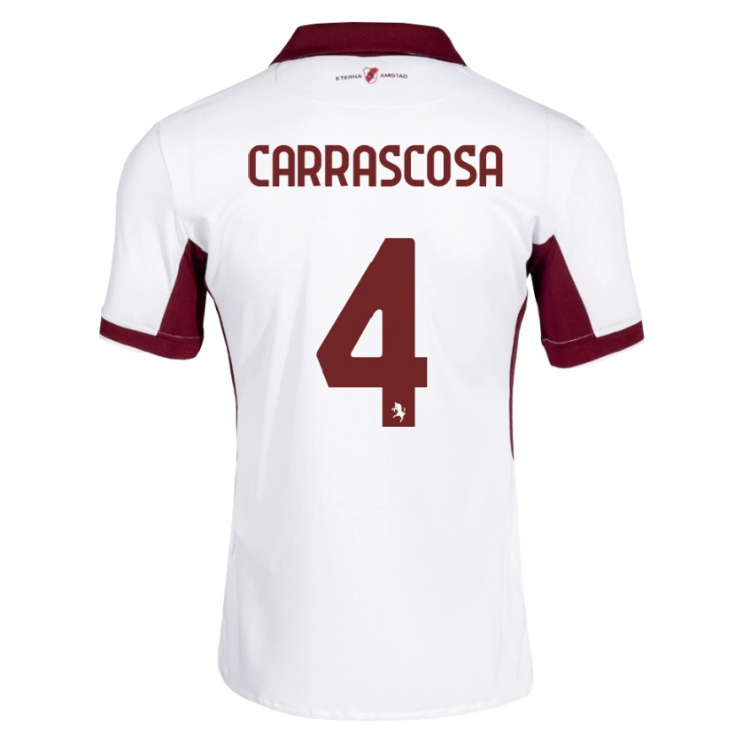 Danxen Damen Manuel Carrascosa #4 Burgund Weiß Rot Auswärtstrikot Trikot 2026/27 T-Shirt