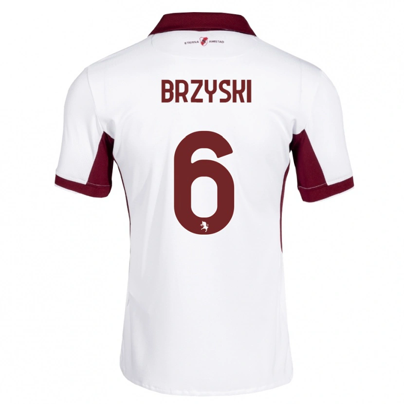 Danxen Damen Igor Brzyski #6 Burgund Weiß Rot Auswärtstrikot Trikot 2026/27 T-Shirt