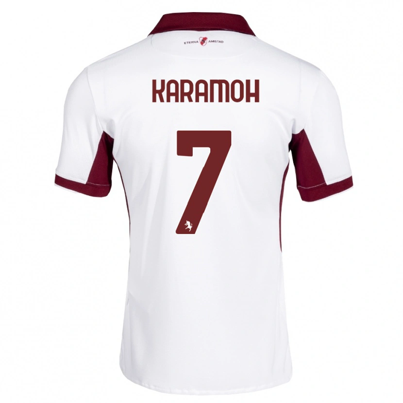 Danxen Damen Yann Karamoh #7 Burgund Weiß Rot Auswärtstrikot Trikot 2026/27 T-Shirt