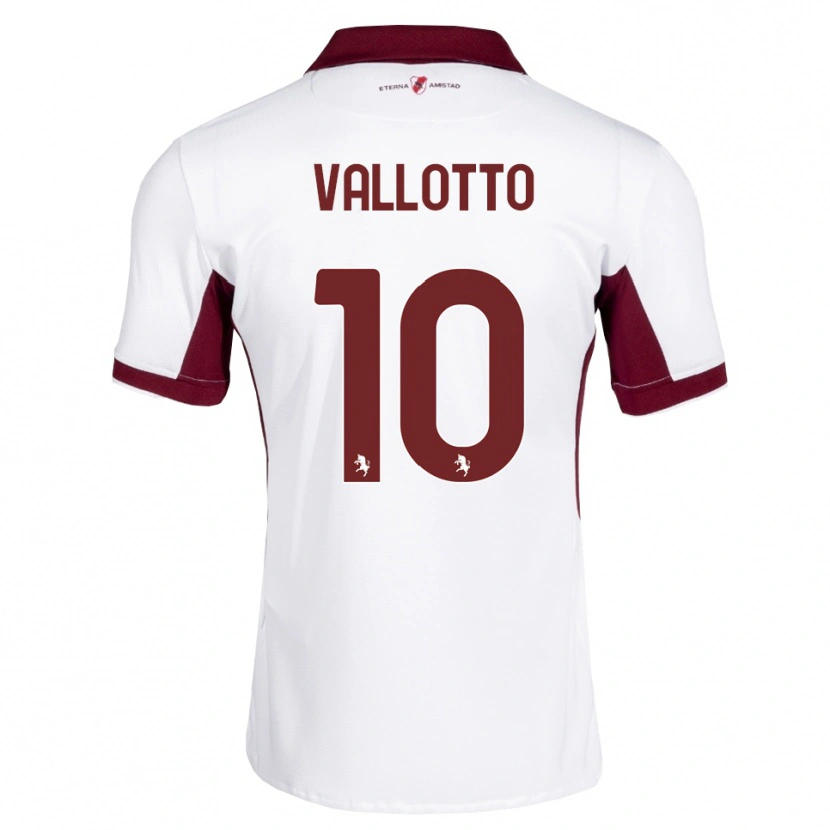Danxen Damen Greta Vallotto #10 Burgund Weiß Rot Auswärtstrikot Trikot 2026/27 T-Shirt