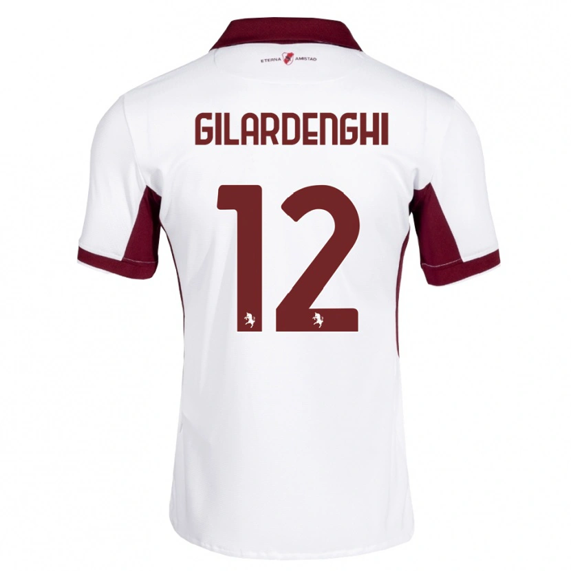 Danxen Damen Riccardo Gilardenghi #12 Burgund Weiß Rot Auswärtstrikot Trikot 2026/27 T-Shirt
