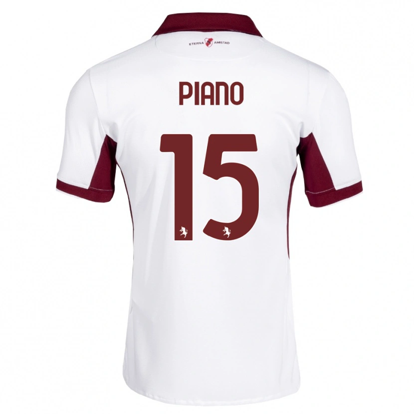 Danxen Damen Enrico Piano #15 Burgund Weiß Rot Auswärtstrikot Trikot 2026/27 T-Shirt