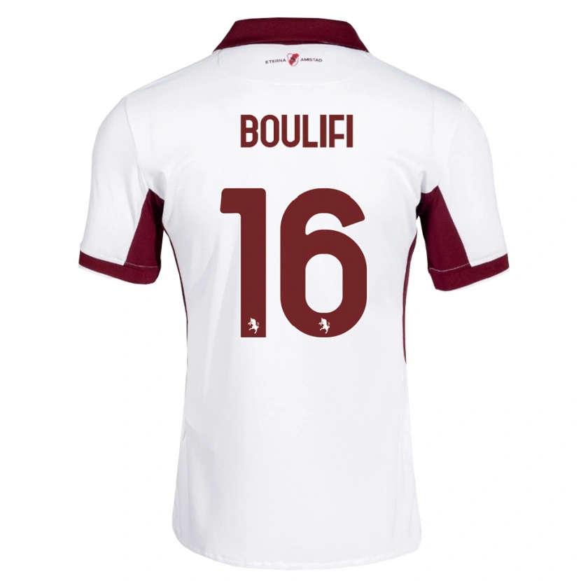 Danxen Damen Youssef Boulifi #16 Burgund Weiß Rot Auswärtstrikot Trikot 2026/27 T-Shirt