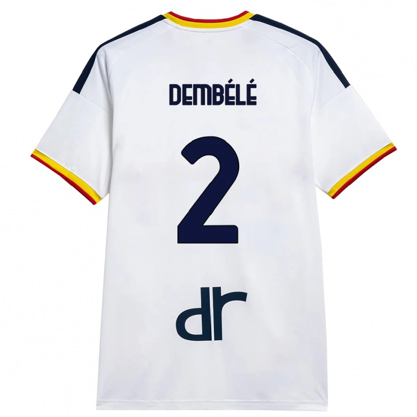Danxen Damen Ali Dembélé #2 Weiß Gelb Rot Auswärtstrikot Trikot 2026/27 T-Shirt