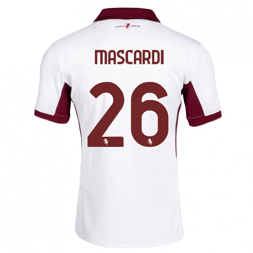 Danxen Damen Diego Mascardi #26 Burgund Weiß Rot Auswärtstrikot Trikot 2026/27 T-Shirt
