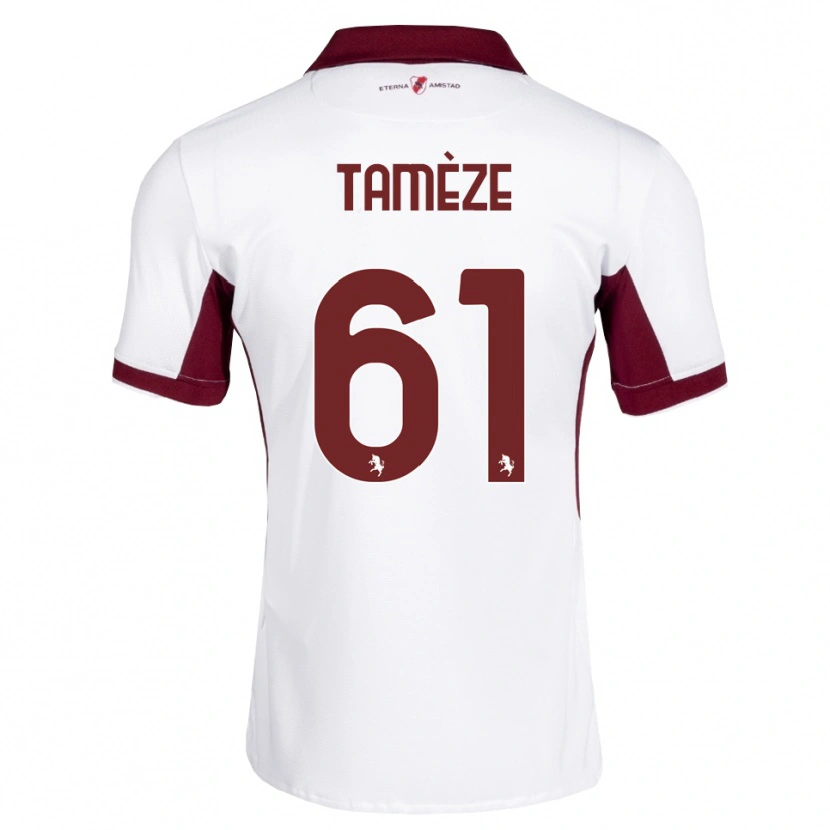 Danxen Damen Adrien Tamèze #61 Burgund Weiß Rot Auswärtstrikot Trikot 2026/27 T-Shirt