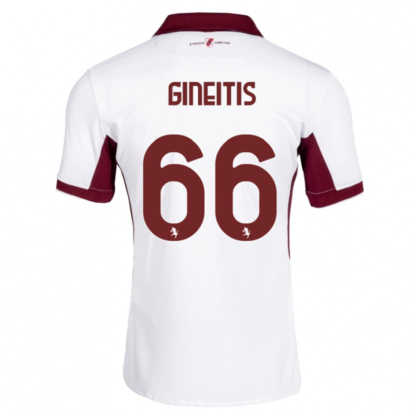 Danxen Damen Gvidas Gineitis #66 Burgund Weiß Rot Auswärtstrikot Trikot 2026/27 T-Shirt
