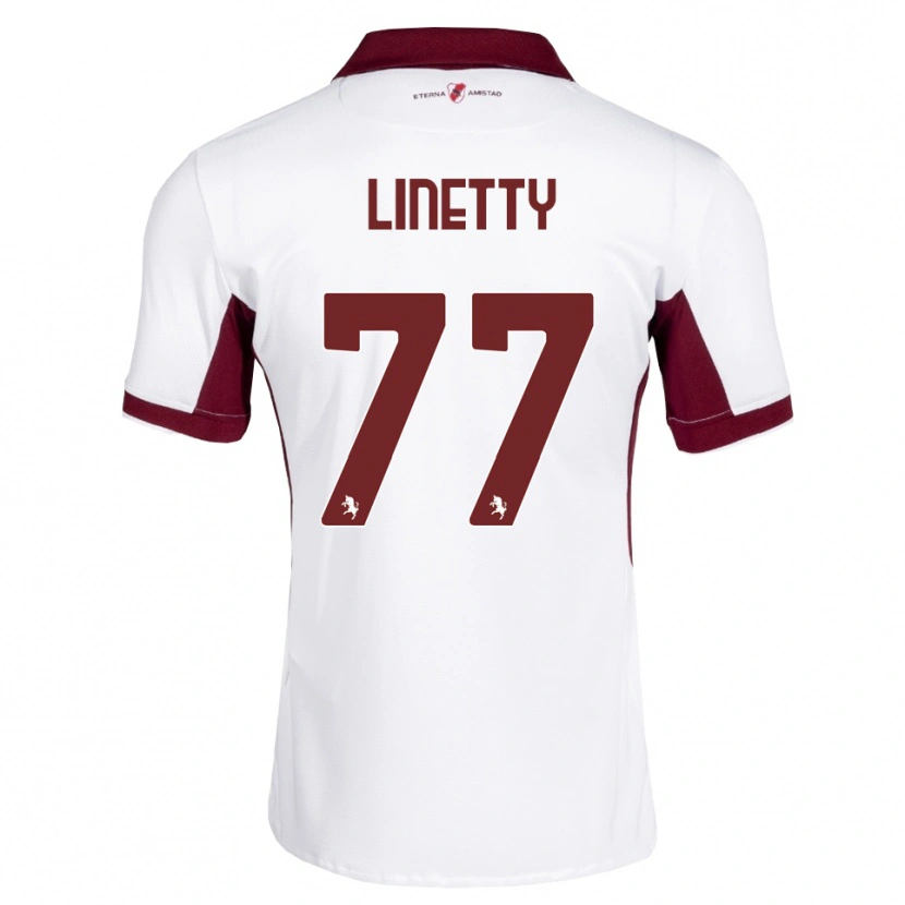 Danxen Damen Karol Linetty #77 Burgund Weiß Rot Auswärtstrikot Trikot 2026/27 T-Shirt