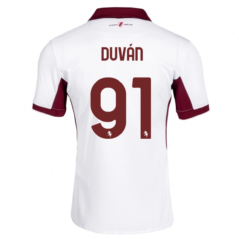 Danxen Damen Duván Zapata #91 Burgund Weiß Rot Auswärtstrikot Trikot 2026/27 T-Shirt