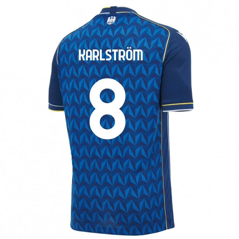 Danxen Damen Jesper Karlström #8 Königsblau Weiß Blau Auswärtstrikot Trikot 2026/27 T-Shirt