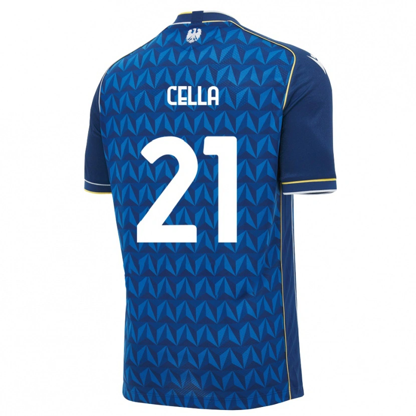 Danxen Damen Leonardo Cella #21 Königsblau Weiß Blau Auswärtstrikot Trikot 2026/27 T-Shirt
