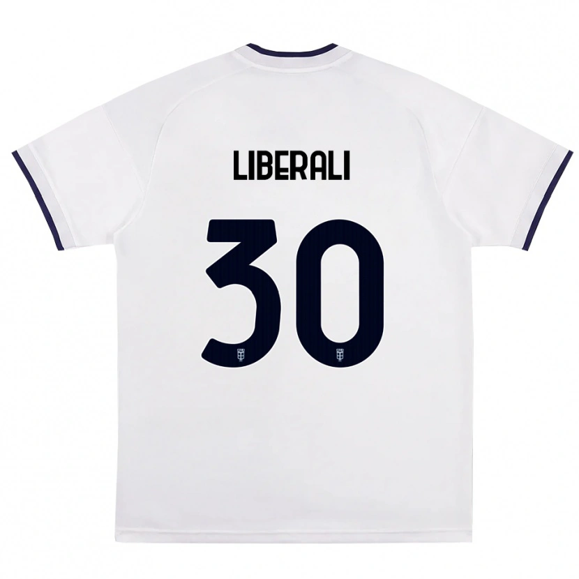 Danxen Damen Mattia Liberali #30 Weiß Rot Königsblau Auswärtstrikot Trikot 2026/27 T-Shirt