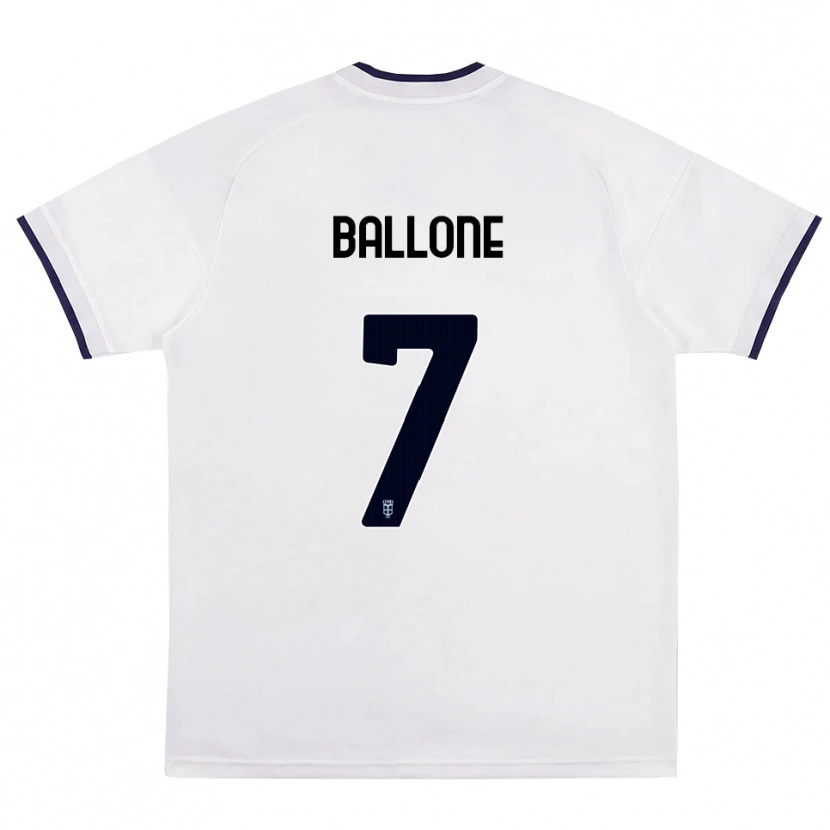Danxen Damen Andrea Ballone #7 Weiß Rot Königsblau Auswärtstrikot Trikot 2026/27 T-Shirt