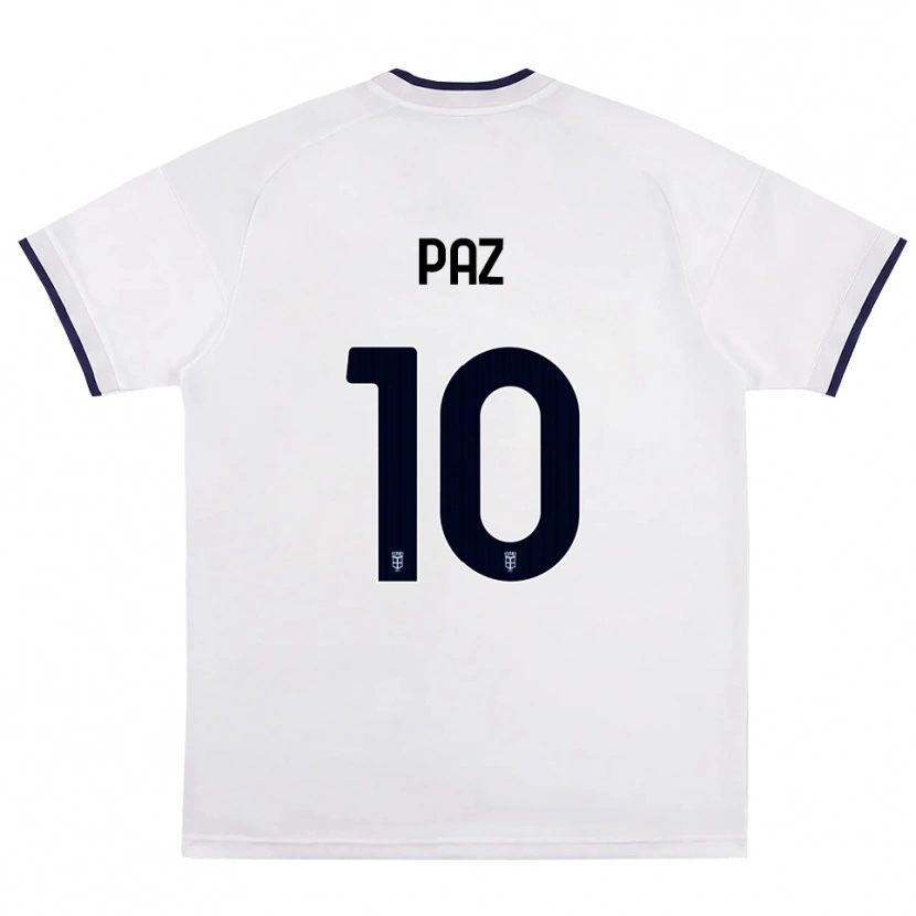 Danxen Damen Nico Paz #10 Weiß Rot Königsblau Auswärtstrikot Trikot 2026/27 T-Shirt