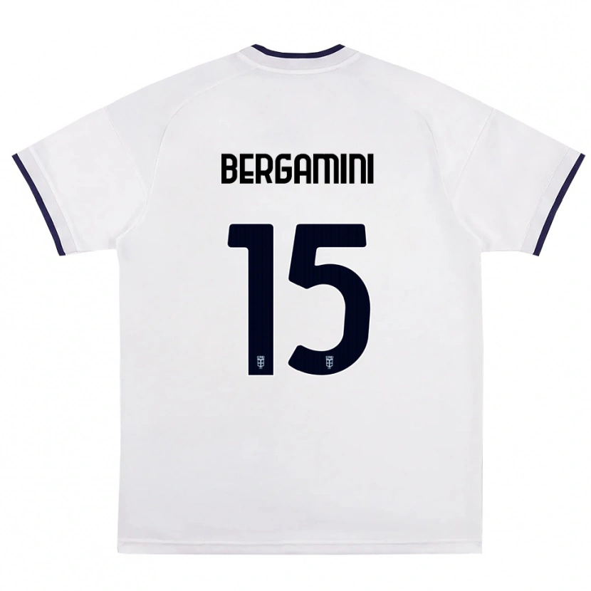 Danxen Damen Mattia Bergamini #15 Weiß Rot Königsblau Auswärtstrikot Trikot 2026/27 T-Shirt