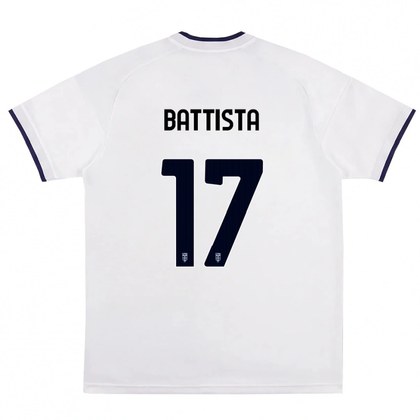 Danxen Damen Riccardo Battista #17 Weiß Rot Königsblau Auswärtstrikot Trikot 2026/27 T-Shirt