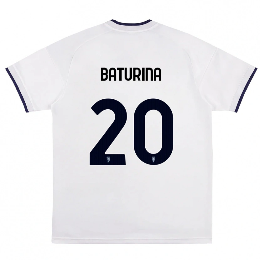Danxen Damen Martin Baturina #20 Weiß Rot Königsblau Auswärtstrikot Trikot 2026/27 T-Shirt