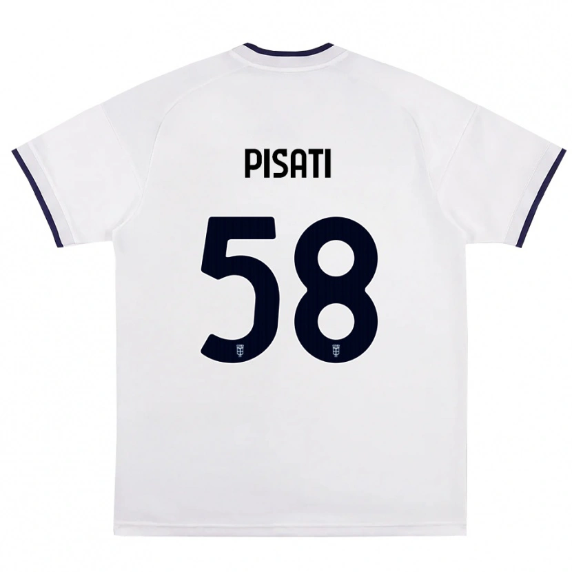 Danxen Damen Samuele Pisati #58 Weiß Rot Königsblau Auswärtstrikot Trikot 2026/27 T-Shirt