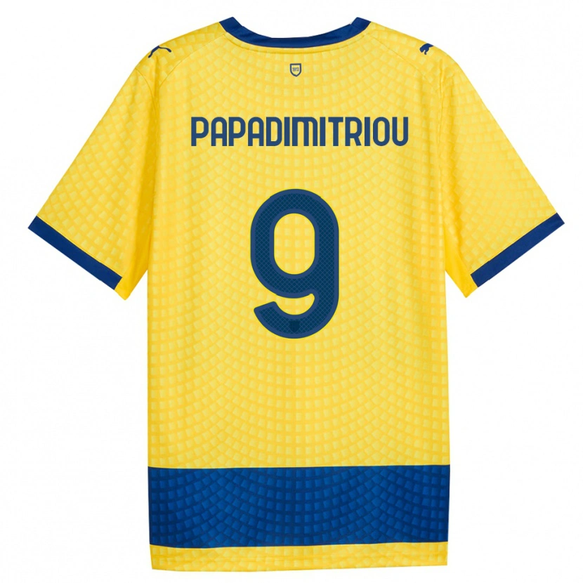 Danxen Damen Eirinaios Papadimitriou #9 Gelb Blau Schwarz Auswärtstrikot Trikot 2026/27 T-Shirt