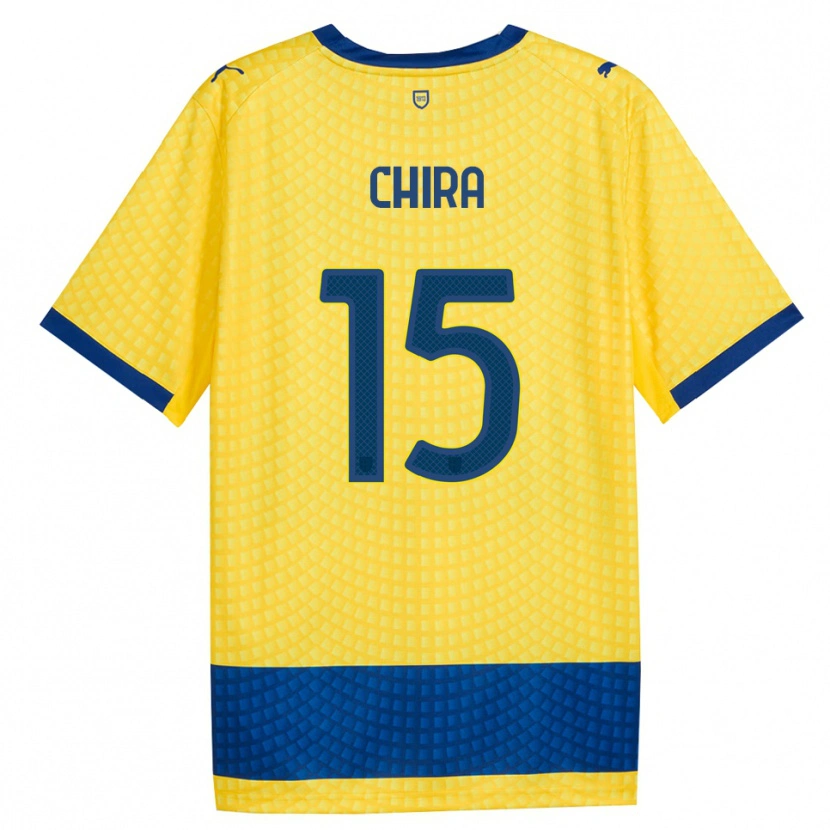 Danxen Damen Alessandro Chira #15 Gelb Blau Schwarz Auswärtstrikot Trikot 2026/27 T-Shirt