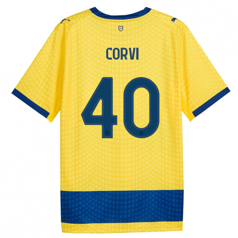 Danxen Damen Edoardo Corvi #40 Gelb Blau Schwarz Auswärtstrikot Trikot 2026/27 T-Shirt