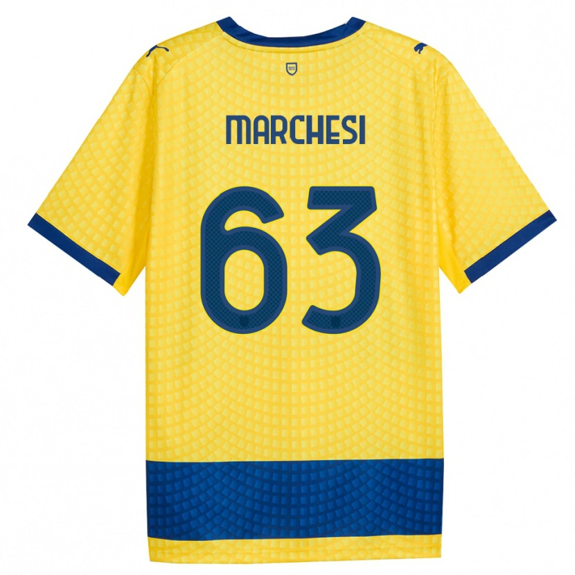 Danxen Damen Lorenzo Marchesi #63 Gelb Blau Schwarz Auswärtstrikot Trikot 2026/27 T-Shirt