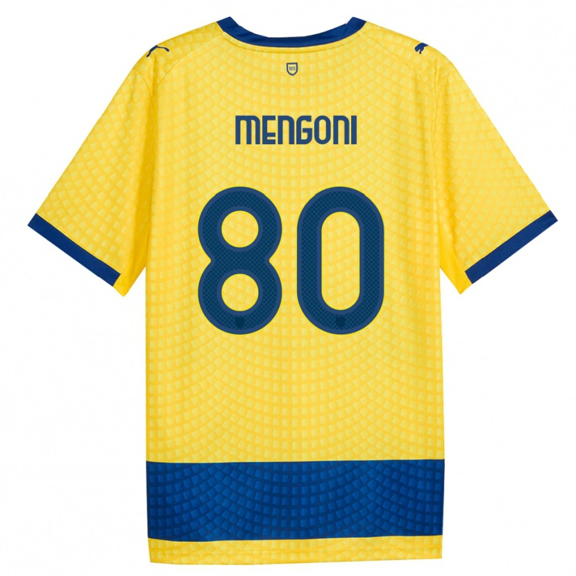 Danxen Damen Filippo Mengoni #80 Gelb Blau Schwarz Auswärtstrikot Trikot 2026/27 T-Shirt